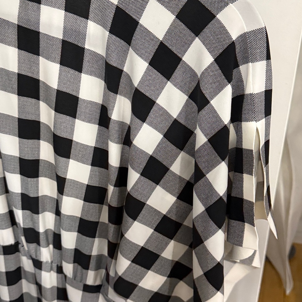 Norma Kamali Obie Gingham Maxi XS - Picture 15 of 16